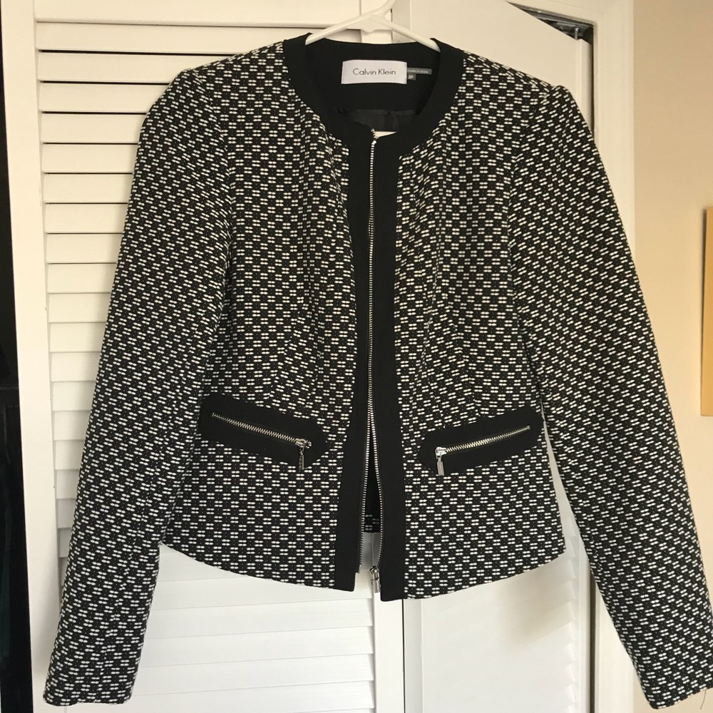 Calvin Klein Black and White Blazer